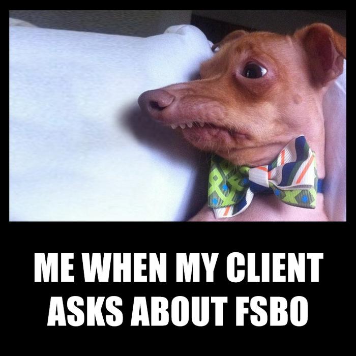 Me when my client asks about FSBO - some agent humor by offrs.com